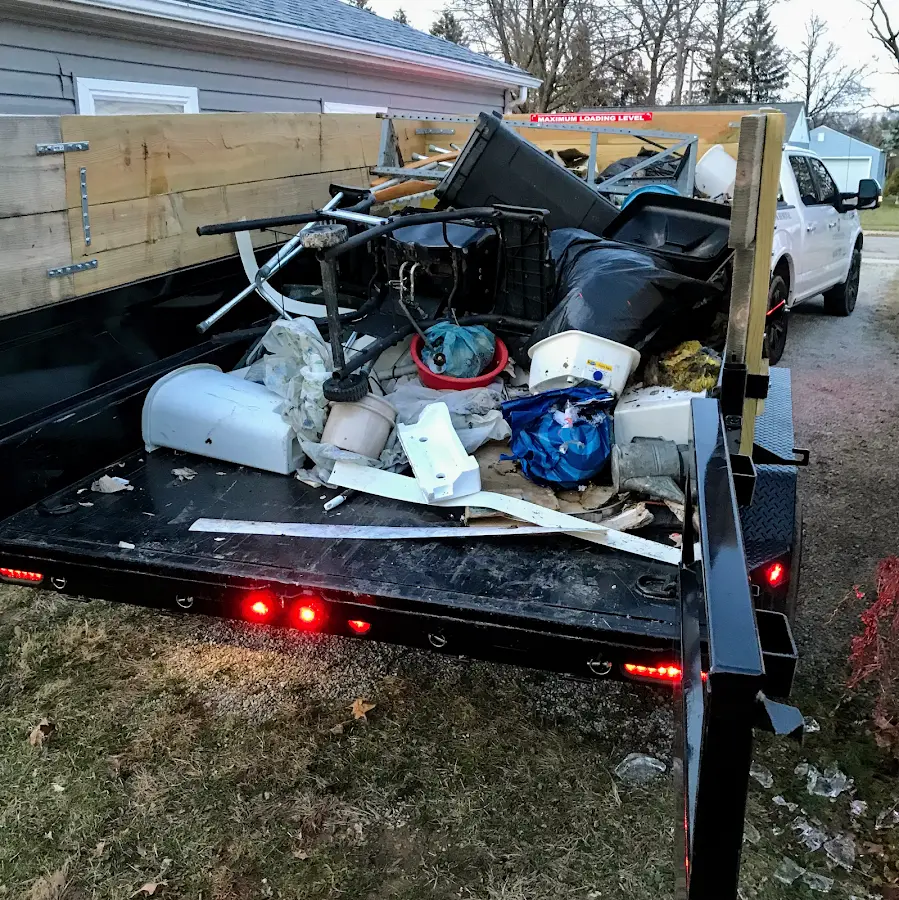Roll-off dumpster delivered to a residential driveway in Litchfield